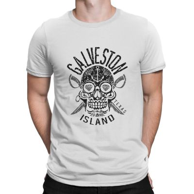 Men T-Shirts Galveston Island Texas Funny Pure Cotton Tees Short Sleeve Dead Island T Shirts Round Collar Clothes Adult