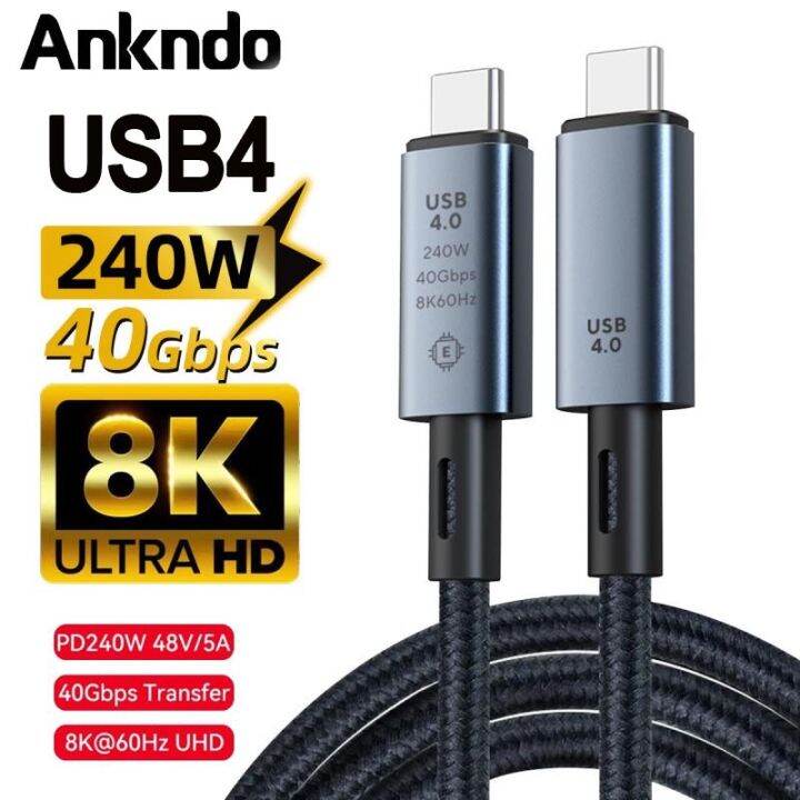 Ankndo Usb Usb C To Type Cable Pd W K Hz G Cord For