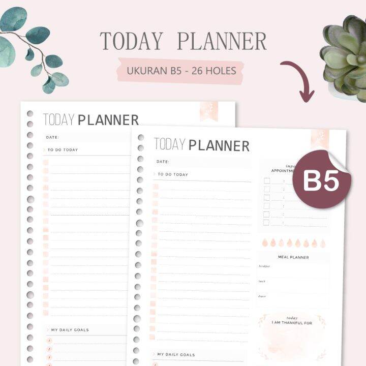 Kertas Binder B5 - Today Planner Loose Leaf By Bukuqu | Lazada Indonesia