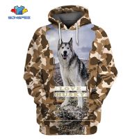 แจ็กเก็ตมีฮู้ดสำหรับผู้ชาย,แจ็กเก็ตมีซิปและมีฮู้ด SONSPEE Love Husky เสื้อมีฮู้ดลำลองสัตว์เลี้ยงสุนัขแฟชั่นฮาราจูกุพิมพ์ลายพราง3D เสื้อผู้หญิงเสื้อมีฮู้ดลำลองเฉพาะตัว