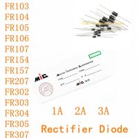 50PCS Rectifier Diode FR103 FR104 FR105 FR106 FR107 FR154 FR157 FR207 FR302 FR303 FR304 FR305 FR307 1A 2A 3A DO 41 DO 15