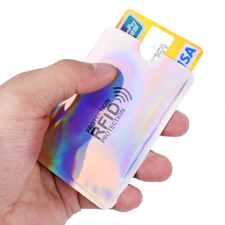 【CW】5 PCS RFID AntiScan Card Holder Cover Pocket Aluminum Metal Slim