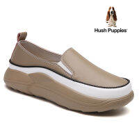 Hush Puppies_ สีเขียว รองเท้าหนังแท้ Casual Shoes รองเท้าผู้หญิง รุ่น Veronica C.Wave Heels HP 8WCFB832F -Women  Loafers รองเท้าลำลอง รองเท้าโลฟเฟอร์ รองเท้าแบบสวม รองเท้าผู้หญิงแฟชั่นหนังแท้สไตล์เกาหลี-BROWN