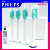 For Philips หัวแปรงสีฟัน หัวแปรงสีฟันไฟฟ้า แปรงสีฟันไฟฟ้า แปรงสีฟันไฟฟ้า4 ชิ้น หัวแปรงสีฟันสำหรับ 4pcs Replacement Toothbrush Heads For Sonicare Electric Toothbrush HX6014