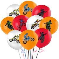 【CW】 15pcs Balloons Color OrangeKids Birthday Baby Shower Decoration Sided Dirt