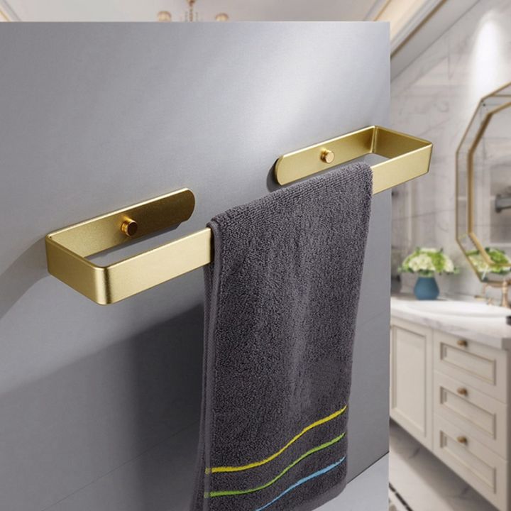 2x-bathroom-self-adhesive-towel-rack-15-5-inch-no-punch-toilet-kitchen-self-adhesive-towel-bar-gold