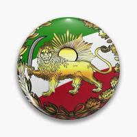 【CC】 Iran Pahlavi Is Flag With And  Soft Pin Badge Fashion Collar Metal Hat