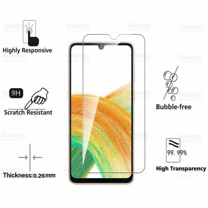 spot-goods-samsung-galaxy-กระจกนิรภัยสำหรับ3ชิ้น-a33ปกป้องหน้าจอ-samung-a-33-5g-sm-a336b-6-4-quot-gaurd-armor-ฟิล์มป้องกันโทรศัพท์