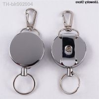 №●ↂ Stainless Steel Wire Rope Elastic Keychain Recoil Sporty Retractable Alarm Key Ring Anti Lost Yoyo Ski Pass ID Card