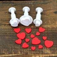 Jettingbuy Flash Sale 3Pc Heart Fondant Plunger Set Valentines Love Sugar