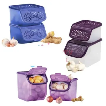 Tupperware Potato Storage Box 5.5L + Onion Storage Container 3L +