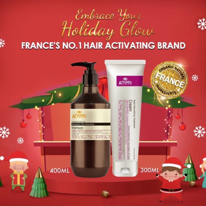 DANCOLY™ Angel 法国顶级品牌 Rosemary Hair Activating Shampoo 400ml + Rose Nourishing Treatment Cream DANCOLY™ Angel 法国顶级品牌 Rosemary Hair Activating Shampoo 400ml + Rose Nourishing Treatment Cream