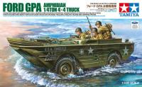 Tamiya 35336 1/35ชุดแบบทหารฟอร์ด GPA Seep สัตว์ครึ่งบกครึ่งน้ำ1/4ตัน4X อาคาร4โมเดลรถบรรทุก