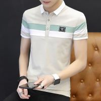 เสื้อยืดแขนสั้นผู้ชายเสื้อโปโล2023ฤดูร้อนใหม่เสื้อโปโลเกาหลีเสื้อโปโลเสื้อสำหรับผู้ชายนักเรียนเยาวชน