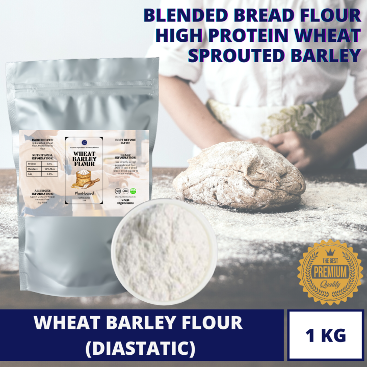 [PREMIUM] Wheat Barley Flour (Diastatic) 1KG [ With Diastatic, Bread