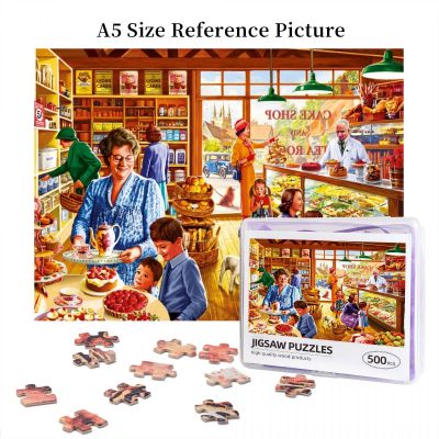 Nostalgic Cake Shop Wooden Jigsaw Puzzle 500 Pieces Educational Toy Painting Art Decor Decompression toys 500pcs