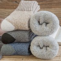 Winter Cashmere Super Thick Thermal Socks Middle Tube Socks Cashmere Socks Cold Resistant Wool Socks Thickened Socks Mens