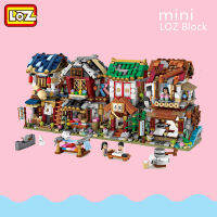 LOZ Mini Block Street City ถนนจีนดั้งเดิมรุ่นพิเศษของเล่นประกอบ DIY สำหรับเด็ก1733 1734 1735 1736