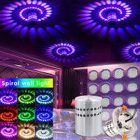 RGB Spiral Hole LED Wall Light Decorative Led Ceiling Lamps for Living Room Party Bar Lobby K Indoor Lighting Art Wall Lamp