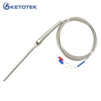 สแตนเลสอุณหภูมิสูง0 ~ 400 C Thermocouple K Type 100Mm Probe เซนเซอร์1.8M