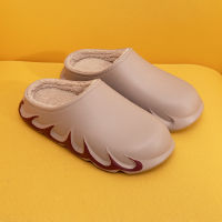 New Waterproof Non-Slip Home Women Slippers WinterAutumn Warm Indoor Cotton Men Couples Shoes Croc Charms Plush Brief