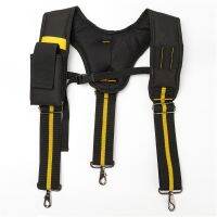 Black Suspenders For Men Y /H Type Tooling Suspender Can Hang Tool Bag Reducing Weight Strap Heavy Work Tool Belt Suspenders