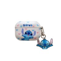 【HOT SALE】 PC Helpers MALL Stitch หูฟังพร้อมพวงกุญแจสำหรับ AirPod 2 1เคส TPU ชาร์จหูฟังเคสสำหรับ Pro ฝาครอบป้องกัน Box