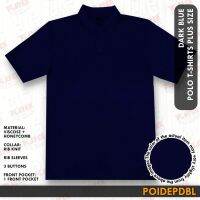 POLO T-SHIRT S/S | PLUS SIZE | DARK BLUE | POIDEPDBL