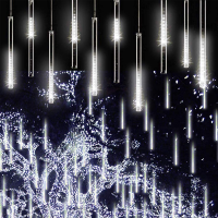 LED Meteor Shower Lights 3050CM 8 Tubes 192384LED Falling Rain Drop Lights Wedding Yard Patio Holiday Christmas Decoration