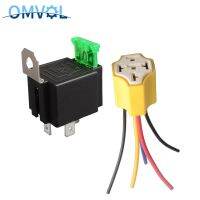 【YP】 1set auto relay with fuse 12VDC 4 pin 30A    quality ceramic type socket