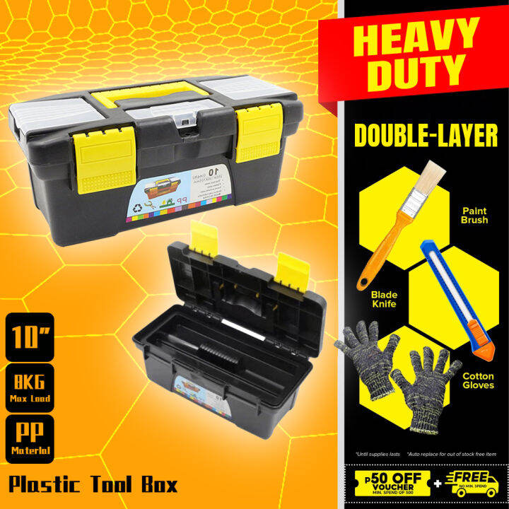 Plastic Tool Box Portable Tool Box Plastic Toolbox with Removable Tool