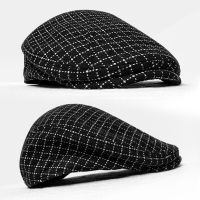 Autumn Winter Men Cap Hats Berets British Western Style Wool Advanced Flat Ivy Cap Classic Vintage lattice Newsboy Hats BLM206