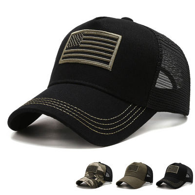 USA Flag Mesh Baseball Cap Summer Breathable Hat Men Women Tactical Hats Unisex Hip Hop Caps Outdoor Sport Trucker Hats Gorras