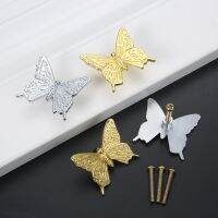 ۞ 2Pcs Butterfly Shape Furniture Handle Zinc Alloy Vintage Kitchen Cabinet Knobs Dresser Drawer Cabinet Pulls Drawer Home Decor