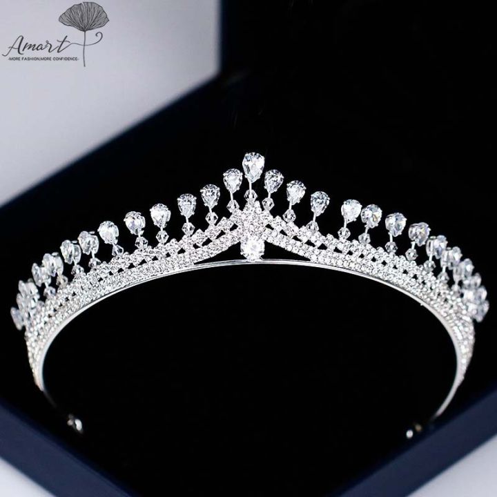 amart-rhinestone-queen-zircon-crown-ผู้หญิงเครื่องประดับหูฟังงานแต่งงานเครื่องประดับผม-headband-ornaments