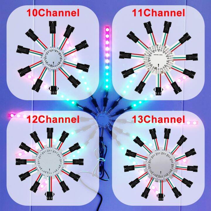 ws2812b-led-fireworks-light-10-11-12-13-channel-round-panel-ws2812-5050-rgb-individually-addressable-led-strip-10led-15led-dc5v