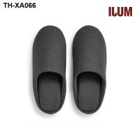 MUJI Unisex Cotton Plain Weaving รองเท้าแตะในร่มซักได้ Genderless Same Style Home Cotton Slippers