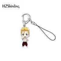 Tokyo Revengers Anime White Acrylic Keychain Stud Keychain Resin Epoxy Mobile Phone Straps Key Accessories