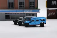 Master 1:64สำหรับ Hummer H1 Gulf พลเรือนตำรวจ SUV Diecast ของเล่นรถรุ่น Collection ของขวัญ