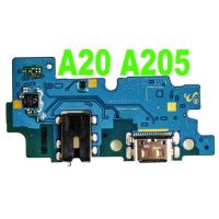 สำหรับ Samsung A20 A205/Ds A205f A205fd A205a สายแผงวงจรเคเบิลแบบยืดหยุ่นชาร์จขั้วต่อแท่นแจ็คพอร์ตชาร์จ Usb