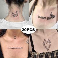 hot【DT】 20Pcs Temporary Stickers Fake Tatoos Arm Chest