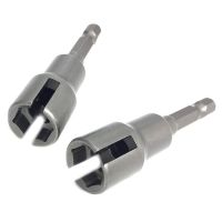 [DE69] 2Pcs Power Wing Nut Driver Setlot Wing Nuts เจาะ Bit Socket Wrenches เครื่องมือ Set1/4นิ้ว Hex Shank Drills Bits สำหรับแผงถั่ว S