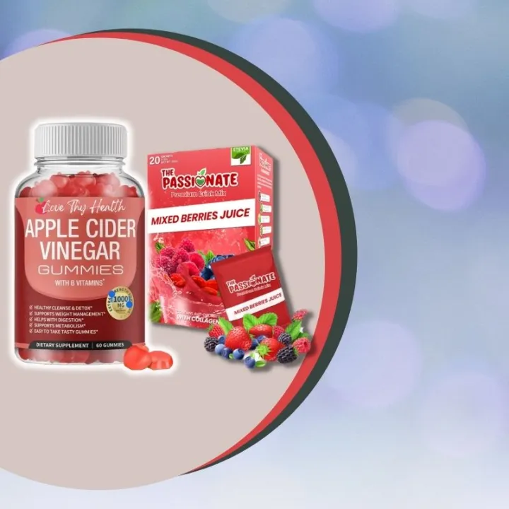 "Nutritional Gummies And Drinks!" 1 Bottle (60 Gummies) Apple Cider