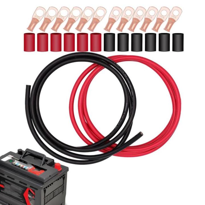 car-battery-cable-replacement-kit-battery-wire-terminal-connectors-inverter-cables-6awg-copper-power-lines-with-lug-connectors-heat-shrink-tubing-kit-for-car-truck-solar-successful