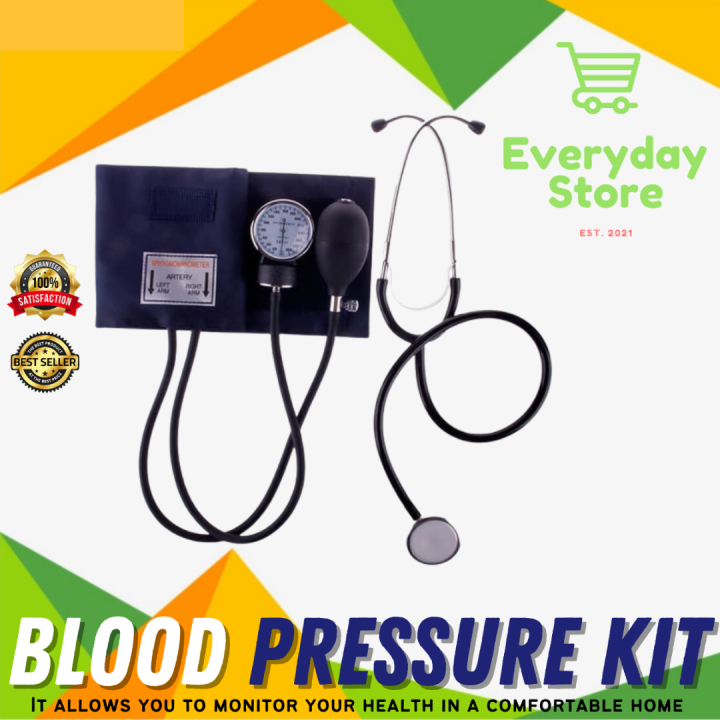 Sphygmomanometer Blood Pressure Measure Device Kit Cuff Stethoscope