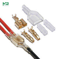 10/20/50 ชุด 4.0 bullet terminal car electrical wire connector เส้นผ่านศูนย์กลาง 4 มม. ชาย + หญิง 1 : 2 โปร่งใส sheath-Jiieu