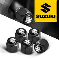 JC | 4ชิ้น Anti-Theft สำหรับ Suzuki สังกะสีรถโลหะผสมยางอุปกรณ์เสริมวาล์วลำต้นหมวกหนึ่งพวงกุญแจประแจปากตาย