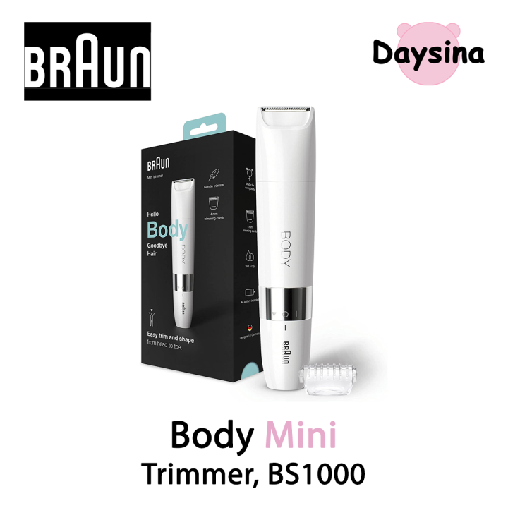 Braun Body Mini Trimmer Bs Gentle Body Hair Removal Lazada Co Th