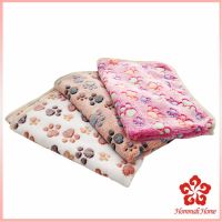 ผ้าห่ม ชนิดผ้ากำมะหยี่ สำหรับสัตว์เลี้ยง พิมพ์ลายอุ้งเท้าแมวน่ารัก Pet blanket