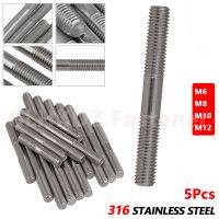 5 Buah M6 M8 M10 Batang Sekrup Baut Ujung Ganda Stud Ulir Kasar Metrik M12 316 Marine A4 Stainless Steel 40Mm Sampai 150Mm GB901